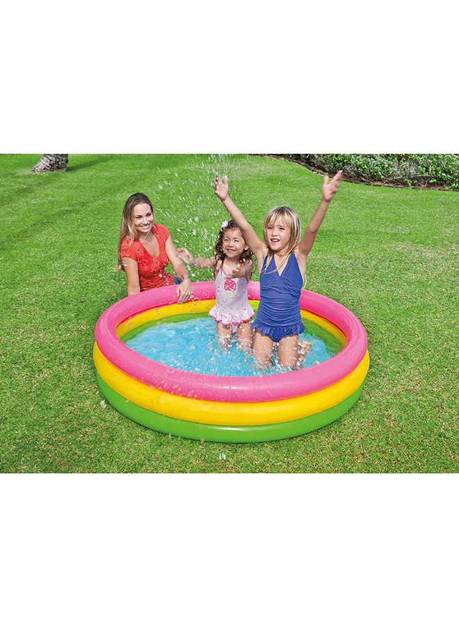 INTEX Intex Sunset Glow Inflatable Pool – 147x33 cm – Safe & Colorful Pool for Toddlers and Kids- Assorted styles