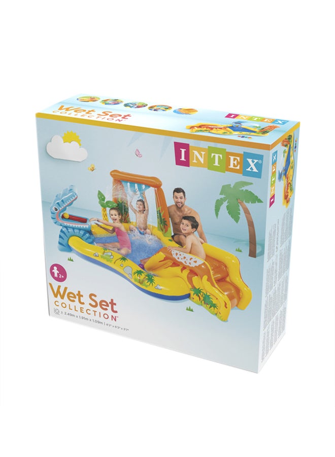 INTEX Dinosaur Inflatable Play Center with Slide 249x191x109cm - Image 1