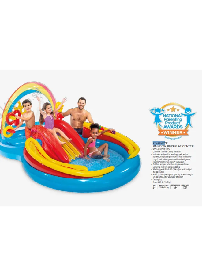 INTEX Rainbow Ring Play Center Inflatable 297x193x135cm