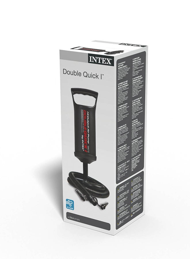 INTEX Double Quick 1 Hand Pump Black 11.5inch - Image 4