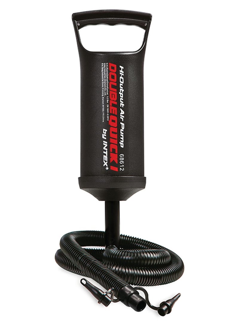 INTEX Double Quick 1 Hand Pump Black 11.5inch - Image 1