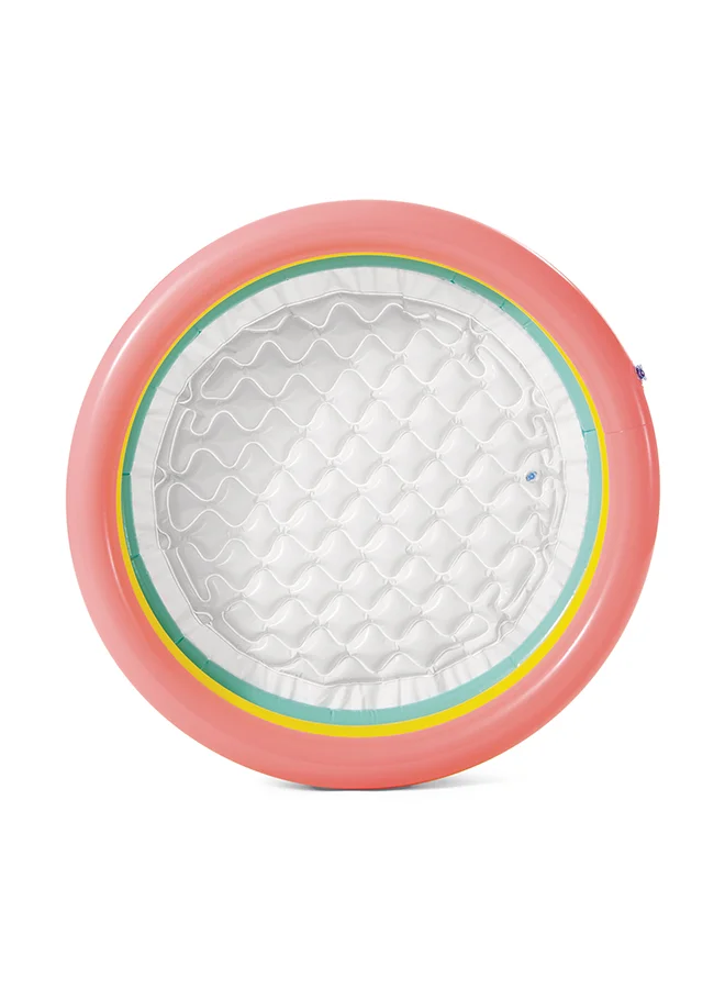 INTEX Intex Sunset Glow 3 Ring Portable Inflatable Baby Pool – Soft Floor, Durable Vinyl, Compact & Lightweight – 86x25cm, 118L Capacity (Assorted Style)