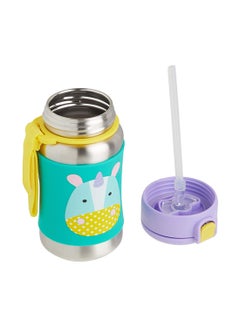 Skip Hop Skiphop Zoo Stainless Steel Straw Bottle, Eureka Unicorn, 350 Ml  - Image 5