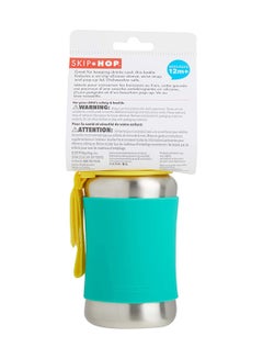 Skip Hop Skiphop Zoo Stainless Steel Straw Bottle, Eureka Unicorn, 350 Ml  - Image 3