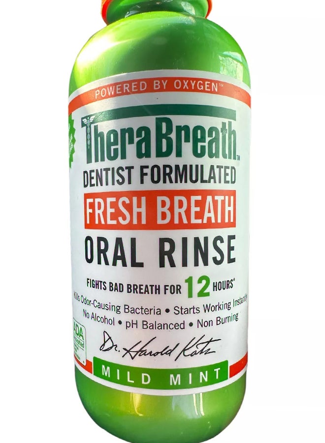 TheraBreath Mild Mint Fresh Breath Oral Rinse 473ml  - Image 2
