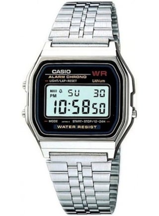Men's Classic Quartz Digital Watch A159W-N1DF - 35 mm - Silver - pnsku/N11942841A/45/_/1713187841/daba8c99-b412-4b61-afb1-8046b10f5170