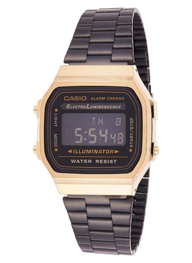 CASIO Men's Vintage Series Stainless Steel Digital Wrist Watch A168WEGB-1BDF - 39 mm - Black - Image 1