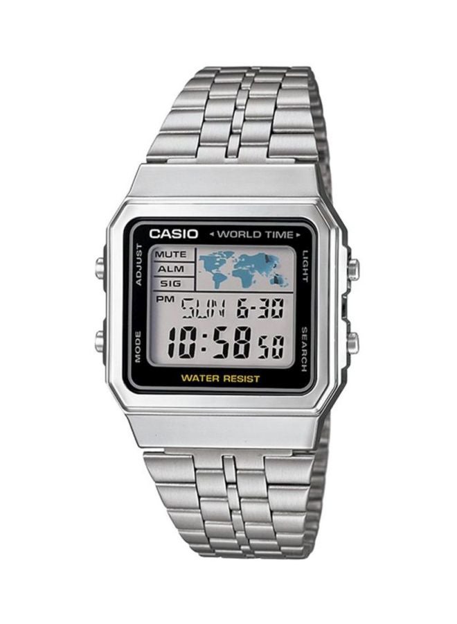 CASIO Men's Digital Electronic Watch A500WA-1DF - 39 mm - Silver - Image 1