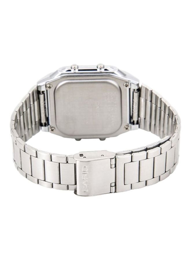 CASIO Men's Stainless Steel Digital Watch DB-360-1ADF - 35 mm - Silver - Image 2