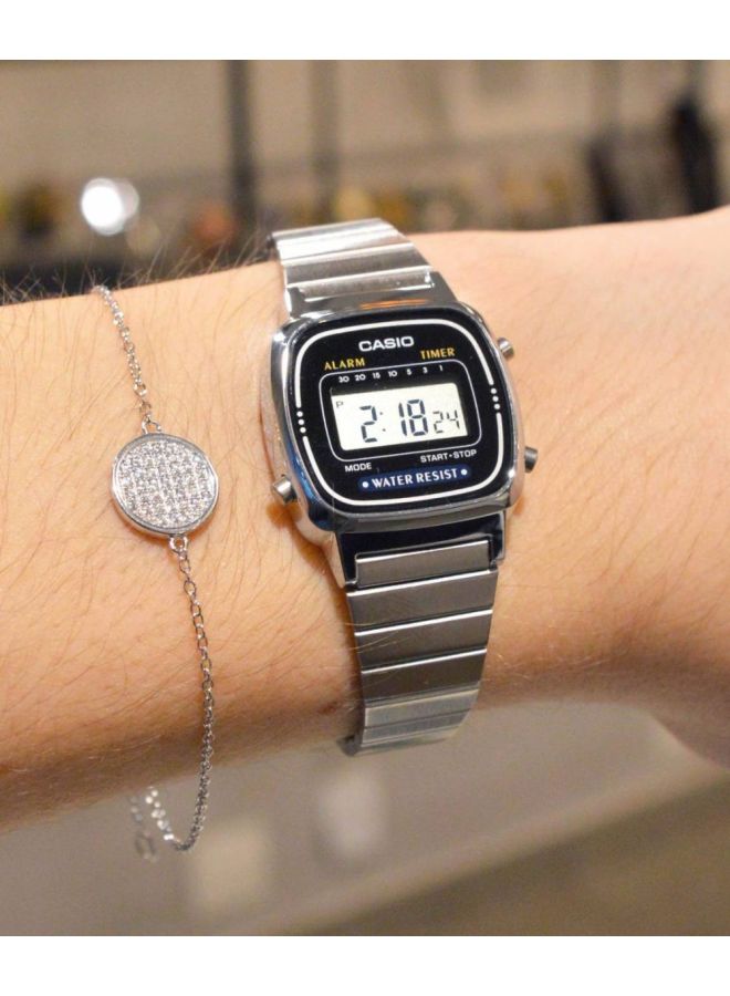 CASIO Women's Vintage Digital Watch LA670WA-1DF - 25 mm - Silver - Image 4