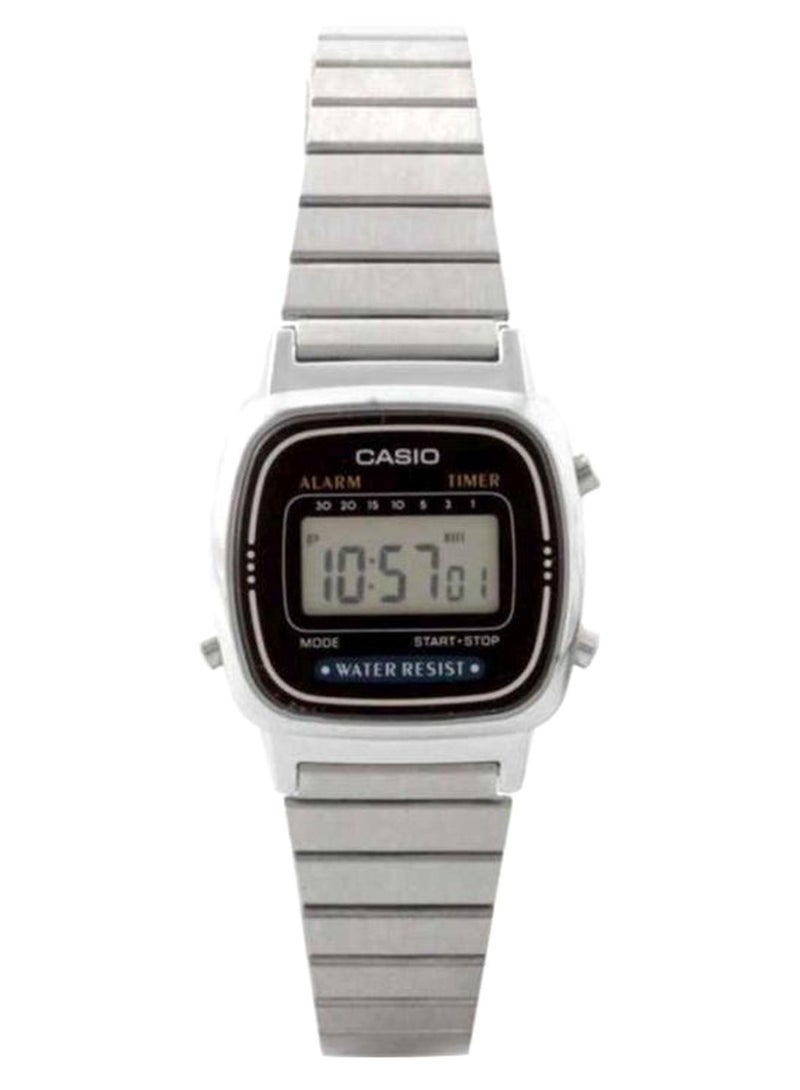 كاسيو ساعة يد رقمية كلاسيكية LA670WA-1DF مقاس 25 مم - لون فضي للنساء - Image 1