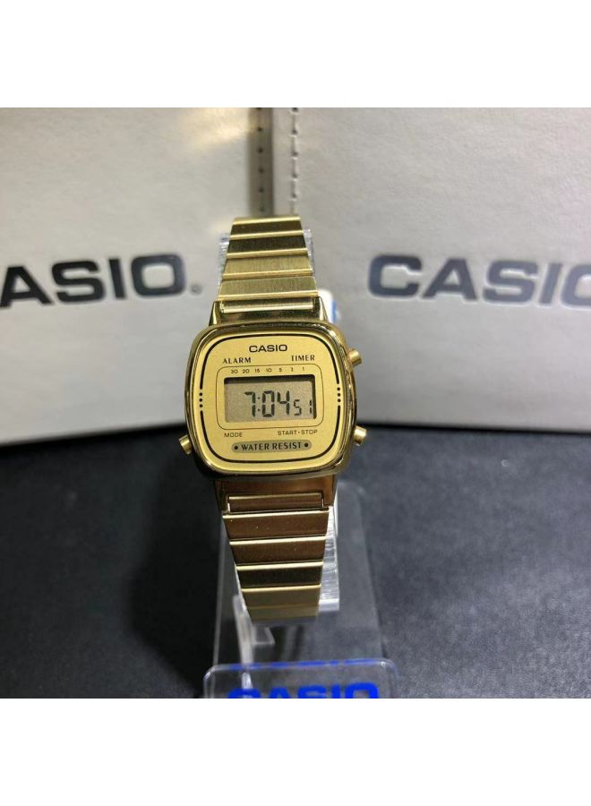 CASIO Women's Vintage Water Resistant Digital Watch LA670WGA-9 - 25 mm - Gold - Image 5