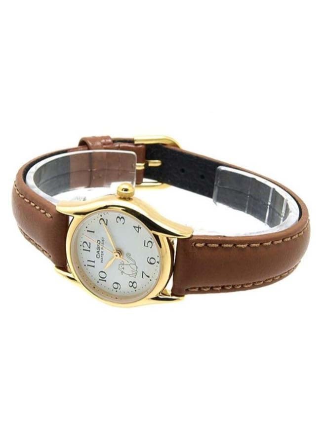 كاسيو ساعة يد إنتايسر بعقارب مقاومة للماء طراز LTP-1094Q-7B8RDF - 22 مم - لون بني للنساء - Image 2