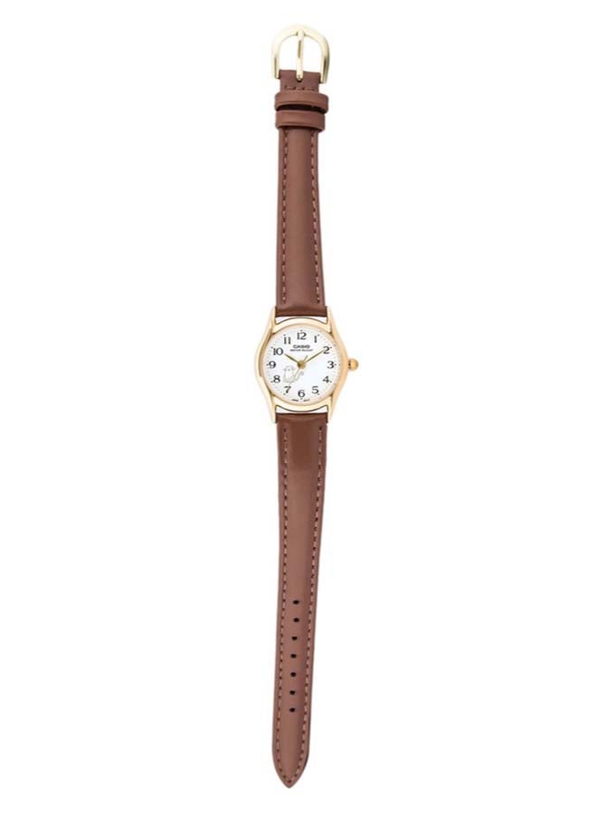 كاسيو ساعة يد إنتايسر بعقارب مقاومة للماء طراز LTP-1094Q-7B8RDF - 22 مم - لون بني للنساء - Image 5