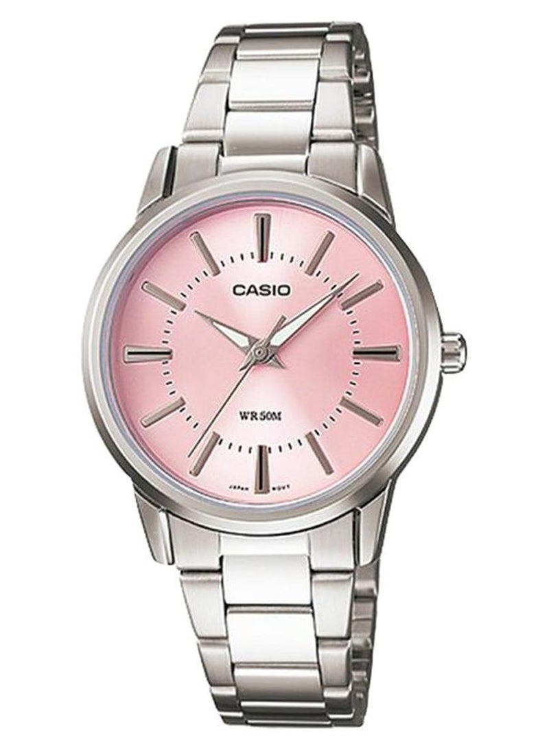 كاسيو ساعة يد بعقارب من سلسلة إنتايسر طراز LTP-1303D-4AVDF - 30 مم - فضي للنساء - Image 1