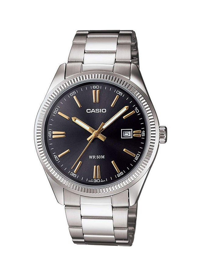 CASIO Men's Enticer Water Resistant Quartz Analog Watch MTP-1302D-1A2VDF - 39 mm - Silver - Image 1