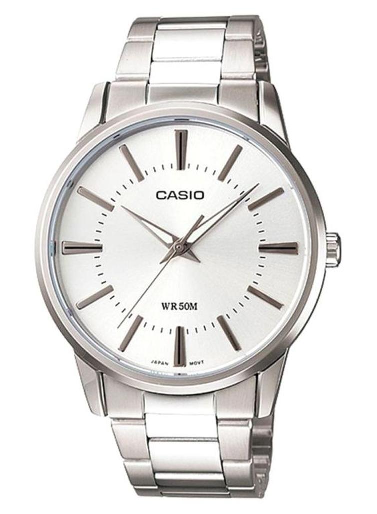كاسيو ساعة يد إنتايسر بعقارب مقاومة للماء طراز MTP-1303D-7AVDF - 40 مم - فضي للرجال - Image 1