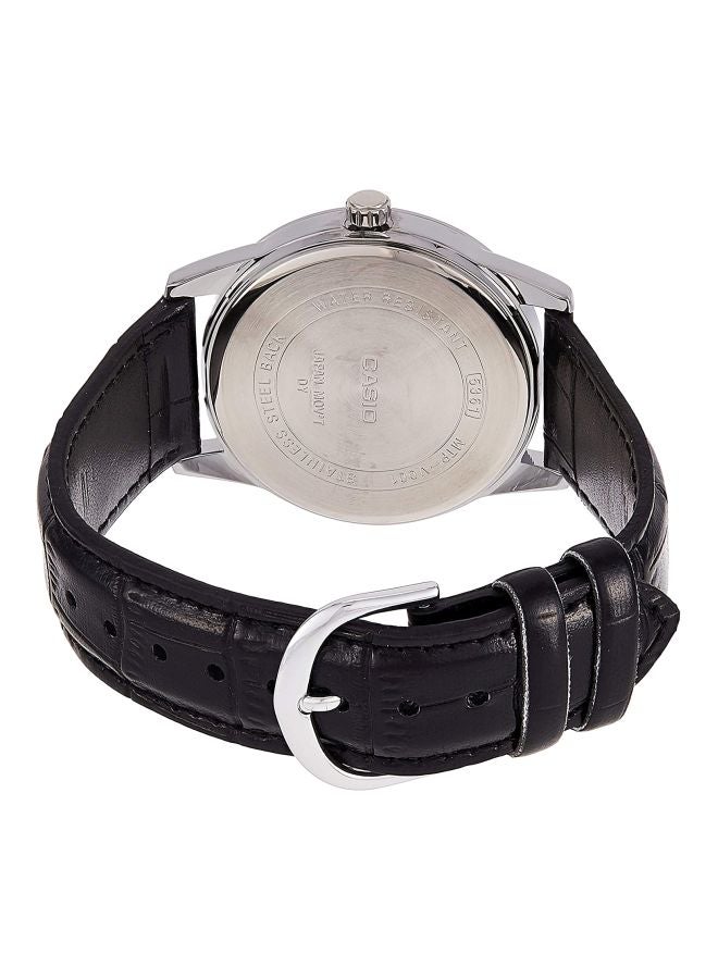 كاسيو ساعة يد رسمية بعقارب ومقاومة للماء طراز MTP-V001L-1BUDF - 38 مم - أسود للرجال - Image 2