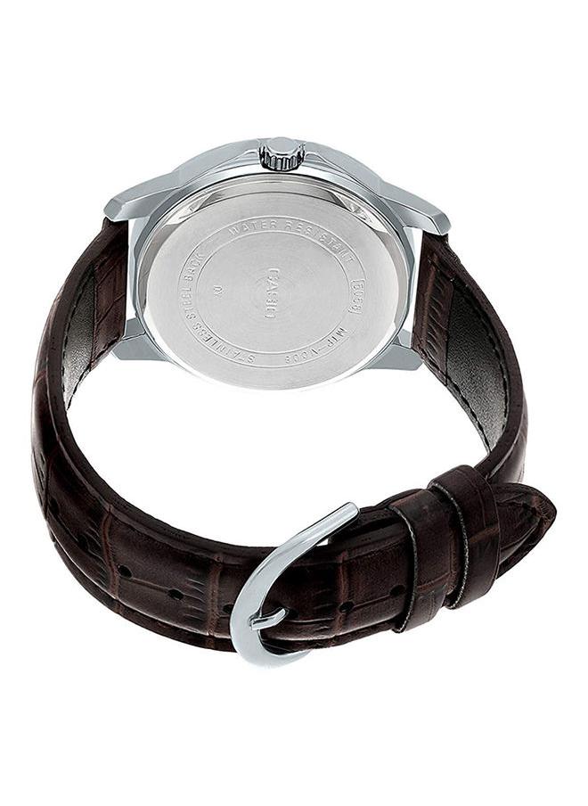 CASIO Men's Leather Analog Watch CASIOMTP-V300L-7AUDF - 40 mm - Brown - Image 2