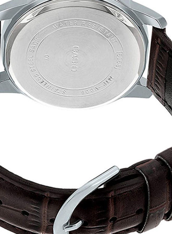 كاسيو ساعة يد بعقارب وسوار من الجلد طراز CASIOTP-V300L-7AUDF - 40 مم - بني للرجال - Image 5