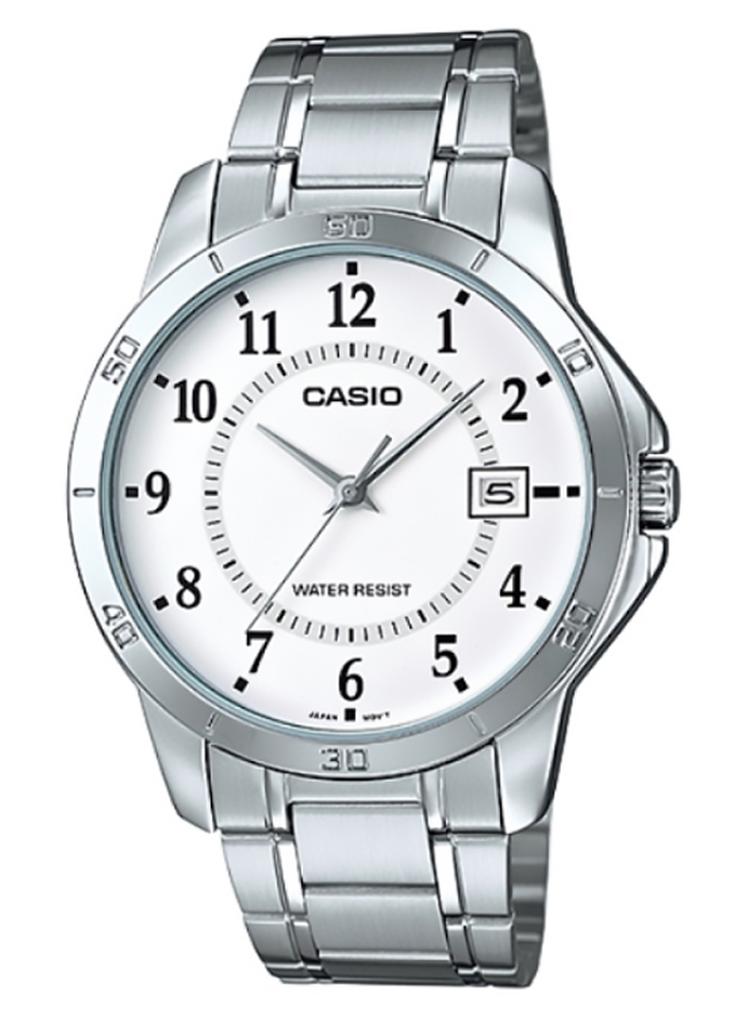 CASIO Men's Water Resistant Analog Watch Mtp-V004D-7BUDF - 40 mm - Silver