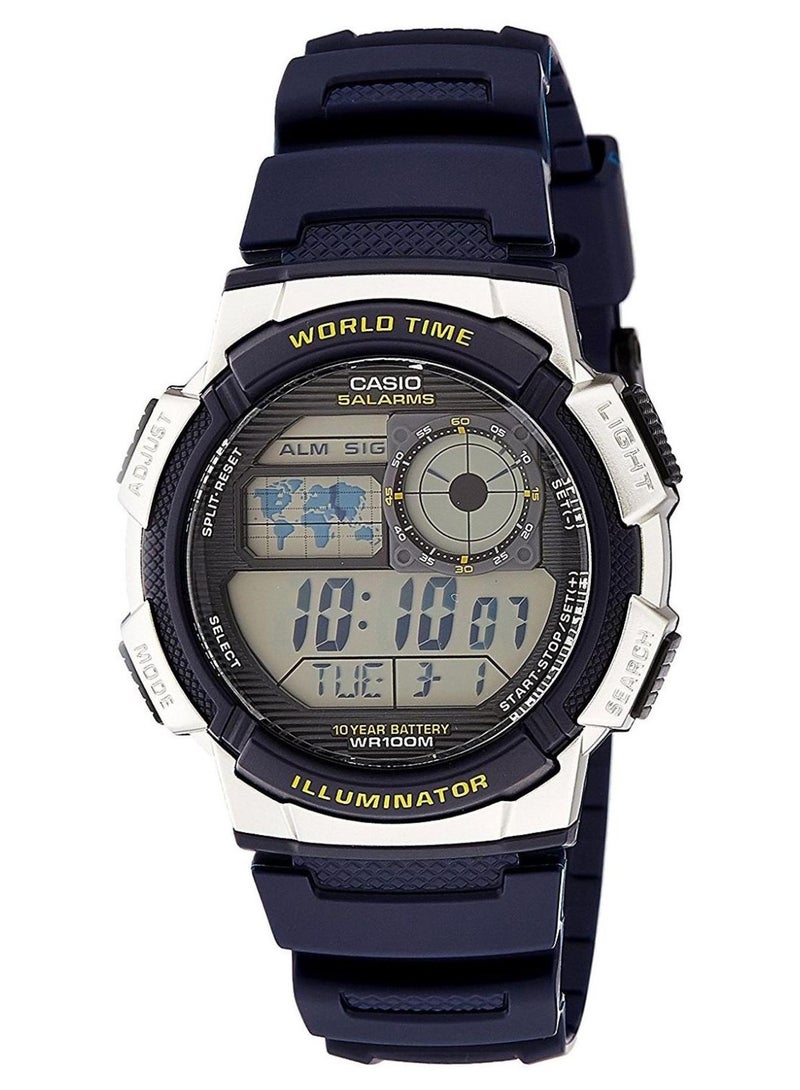 CASIO Men's Resin Digital Quartz Watch AE-1000W-2AVDF - 40 mm - Blue - Image 1