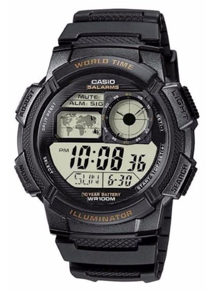 CASIO Men's Youth Series Water Resistant Digital Watch AE-1000W-1AVDF - 44 mm - Black - Image 1