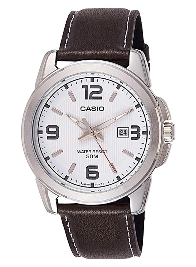 CASIO Girls' Stainless Steel Analog Quartz Watch LTP-1314L-7AVDF - 33 mm - Brown - Image 1