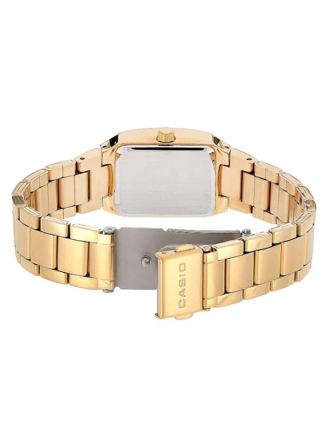 كاسيو ساعة يد رقمية كوارتز بسوار من الإستانلس ستيل طراز LTP-1165N-1CRDF - 21 مم - ذهبي للنساء - Image 2