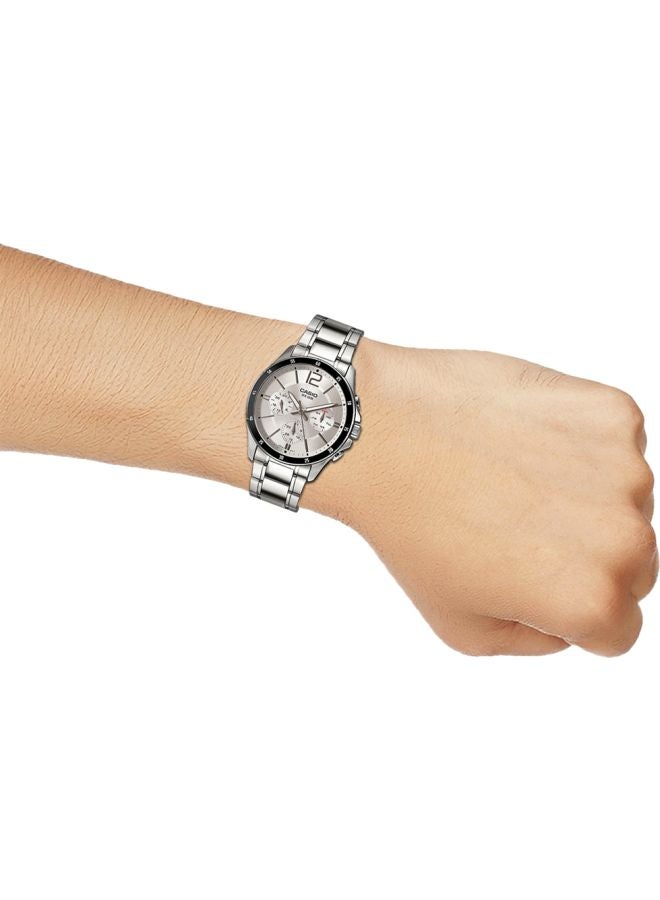 CASIO Men's Stainless Steel Digital Quartz Watch MTP-1374D-7AVDF - 43 mm - Silver - Image 5