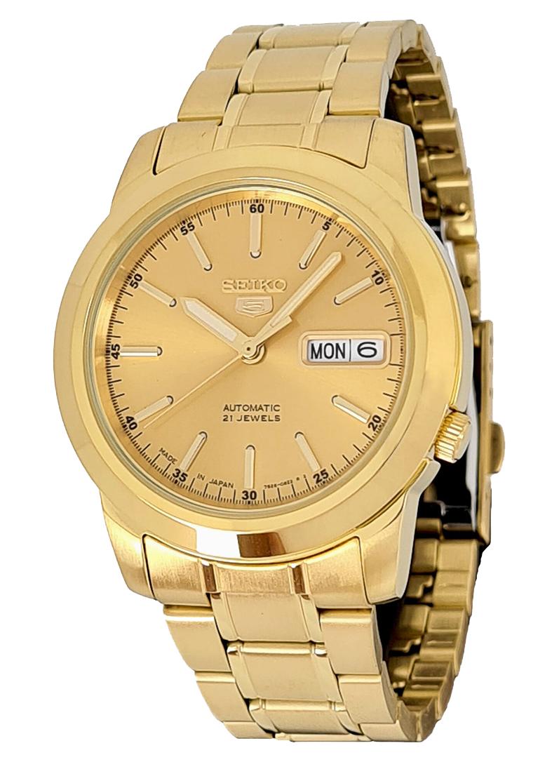Seiko Men's Classic Round Shape Stainless Steel Analog Wrist Watch - Gold - SNKE56J1 - Image 1