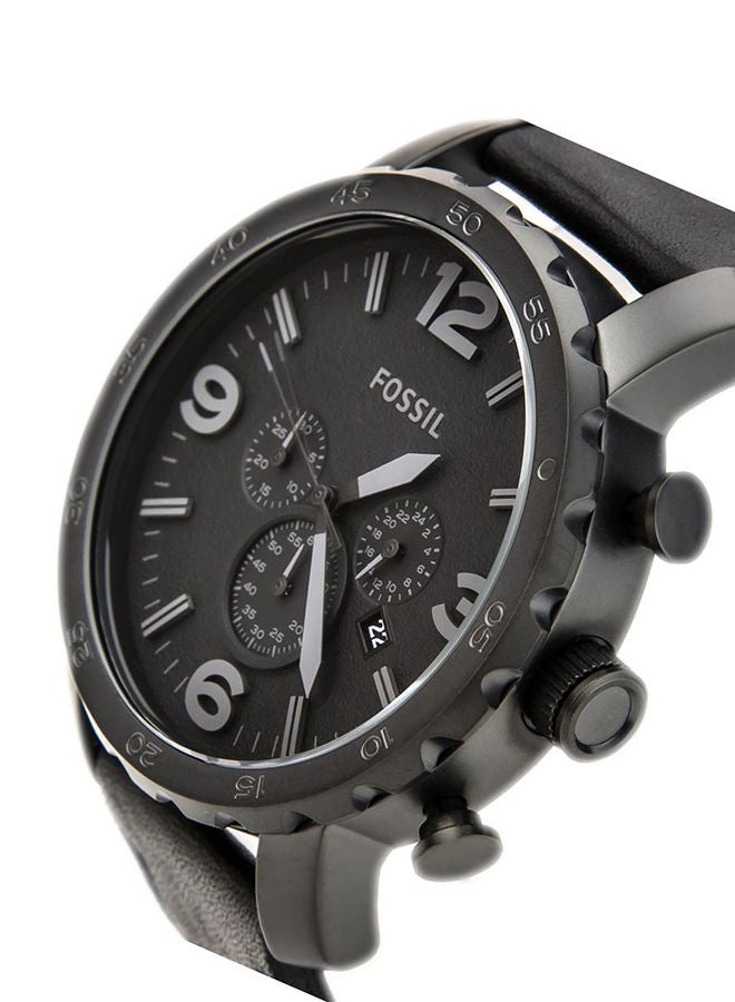FOSSIL Men's Nate Chronograph Quartz Watch JR1354 - 50 mm - Black - Image 3