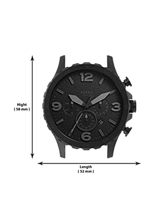 FOSSIL Men's Nate Chronograph Quartz Watch JR1354 - 50 mm - Black - Image 5
