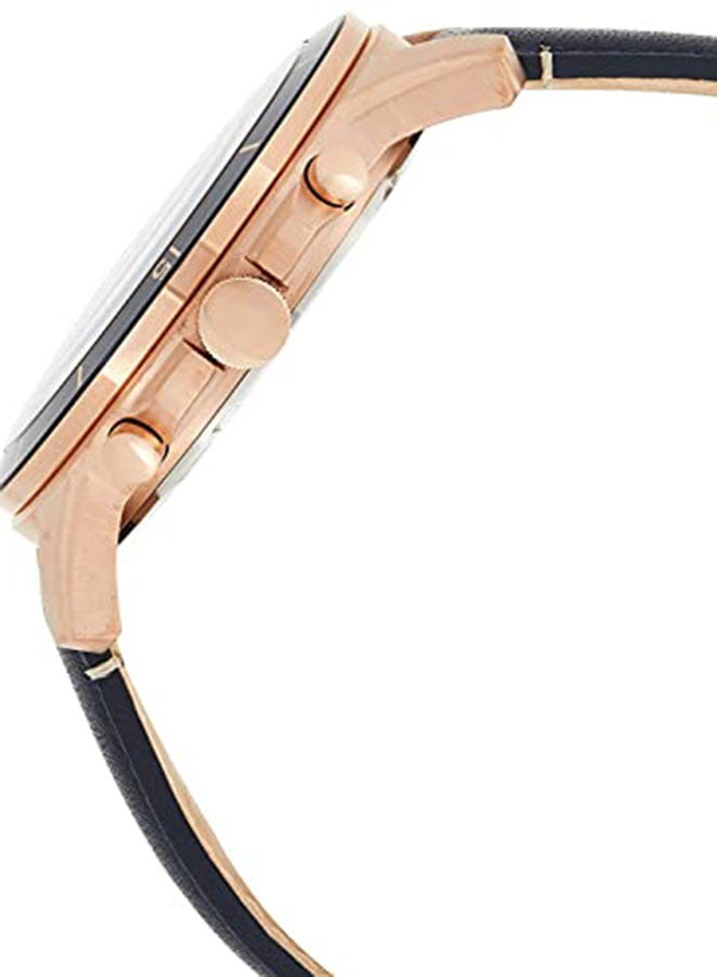 FOSSIL Men's Water Resistant Leather Analog Quartz Watch FS5237 - 44 mm - Blue - Image 5