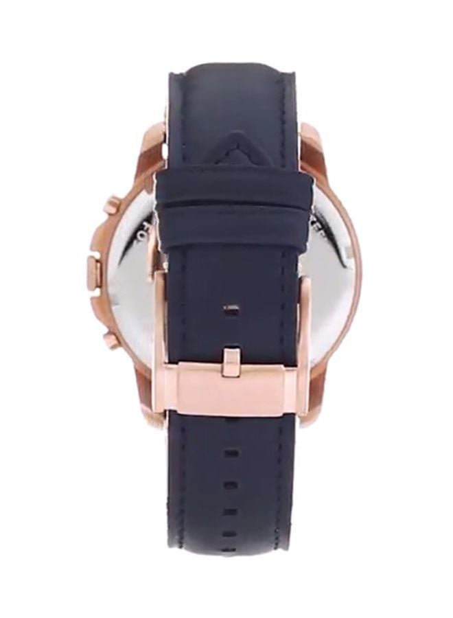 FOSSIL Men's Water Resistant Leather Analog Quartz Watch FS5237 - 44 mm - Blue - Image 2