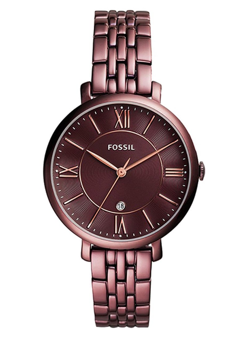 FOSSIL Women's Stainless Steel Analog Wrist Watch ES4100 - 26 mm - Red - Image 1