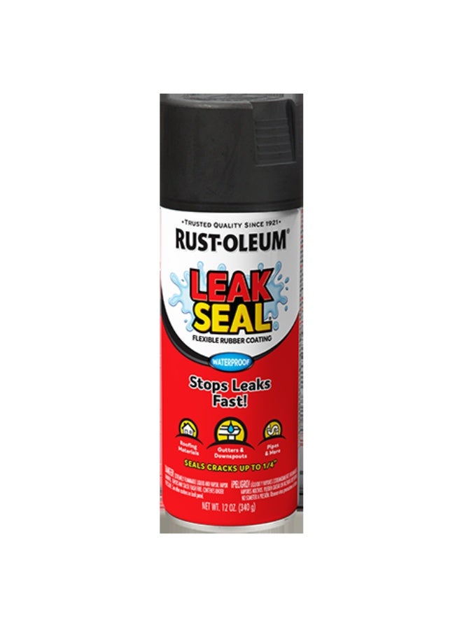 Rust-Oleum 265494 Leakseal Spray, Black, 12 Oz Spray (Pack Of 1) Black 12OZ - Image 1