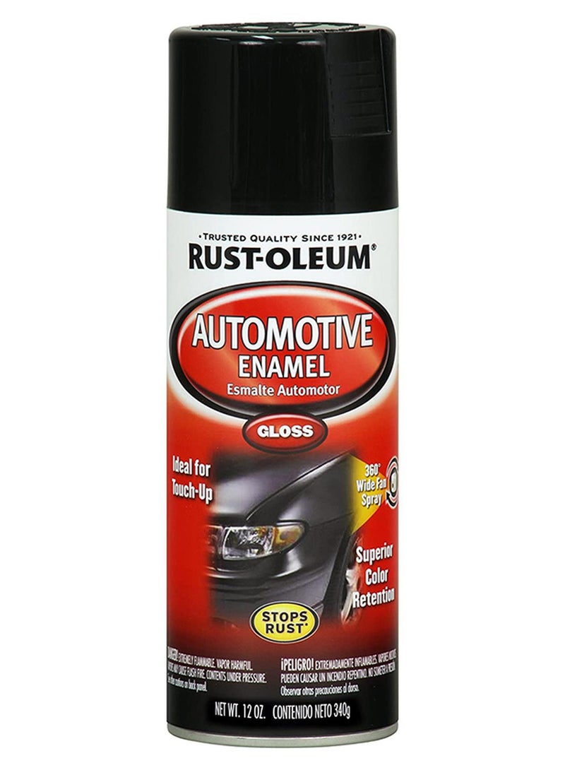 رست أوليوم بخاخ طلاء مينا للسيارة أسود لامع - Image 1