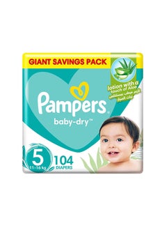 Pampers Baby-Dry Taped Diapers with Aloe Vera Lotion, Leakage ...