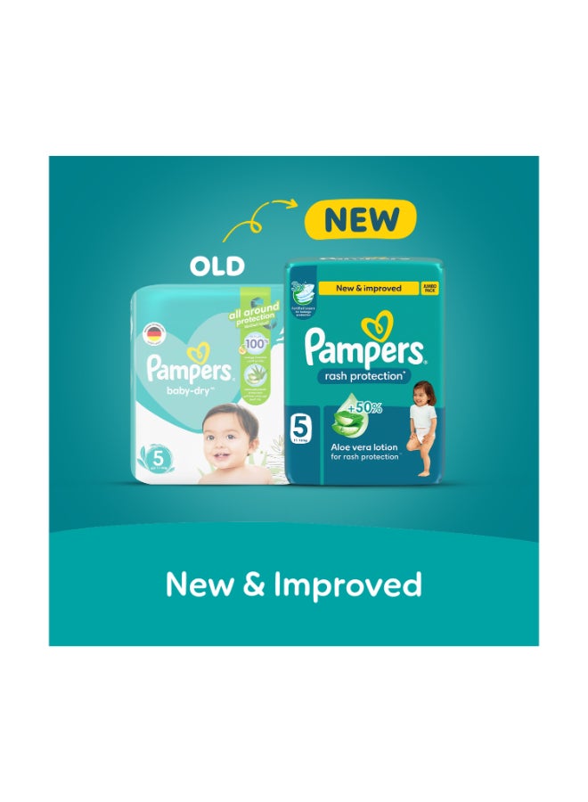 Pampers - Aloe Vera Taped Diapers Size 5 Mega Box 104 Count - Image 1