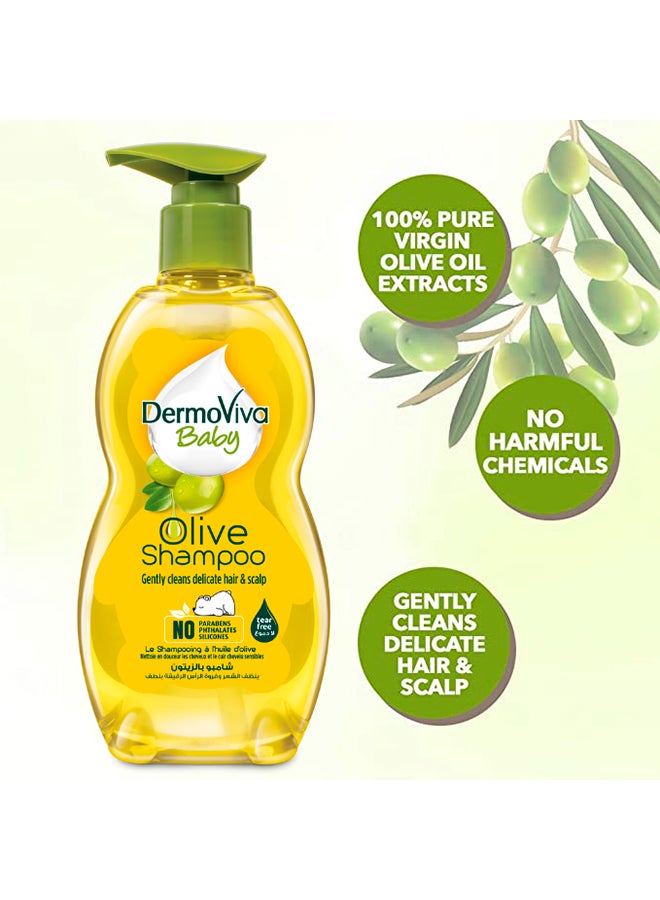 DermoViva Baby Olive Baby Shampoo For Delicate Hair and Scalp - 500  ml  - Image 3