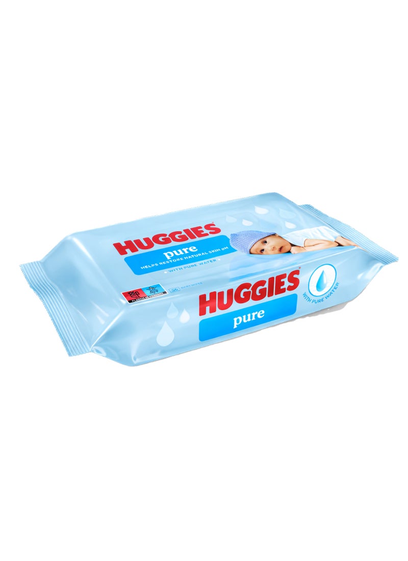 هجيز مناديل مبللة طبيعية للأطفال عدد 56 - Image 1