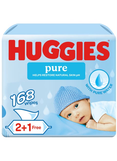 Baby Wipes, 99% Water Wipes, 3 Pack x 56 Wipes