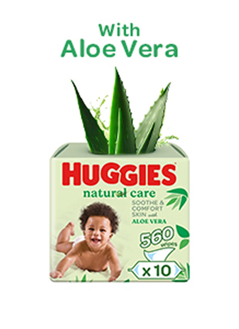 هجيز مناديل مبللة للأطفال من ناتشورال كير، 56 قطعة (2+1 مجانًا) - خلاصة الصبار، وألياف طبيعية محببة للبشرة - Image 5
