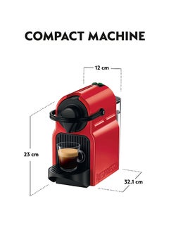 Nespresso Inissia Coffee Machine By Nespresso, Ruby Red, 0.7L (UAE Version) 0.7 L 1260 W C40-ME-RE-NE4 Red  - Image 5
