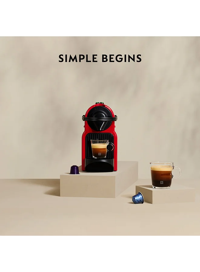 Nespresso Inissia Coffee Machine By Nespresso, Ruby Red, 0.7L (UAE Version) 0.7 L 1260 W C40-ME-RE-NE4 Red