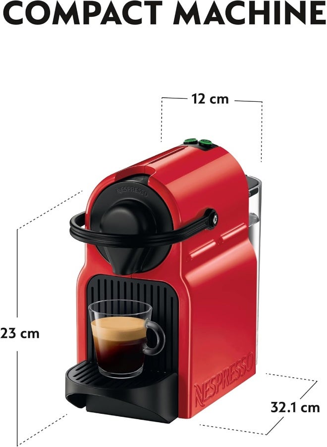 Nespresso Inissia C40 Espresso Capsule Coffee Machine, 0.7 L, 19 Bar Pressure 0.7 L 1260 W C40-ME-RE-NE5 Red - Image 5