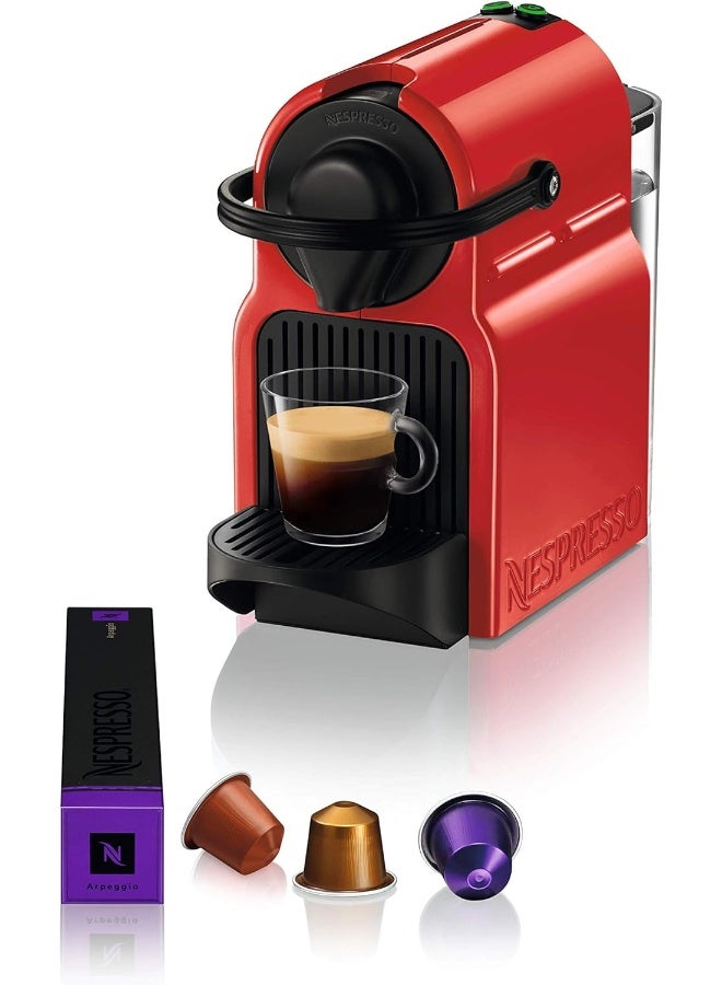 Nespresso Inissia C40 Espresso Capsule Coffee Machine, 0.7 L, 19 Bar Pressure 0.7 L 1260 W C40-ME-RE-NE5 Red - Image 1