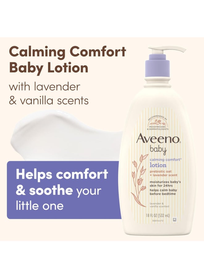 Aveeno Baby Calming Comfort Lotion, Lavender And Vanilla, (18 Fl Oz) - Image 2