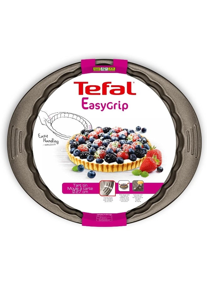 Tefal - TEFAL Baking Mold | Easy Grip 27 cm Tart Baking Pan| Carbon Steel | 2 Years Warranty | J1628345 Grey 27cm - Image 1